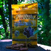 Real Meat - All Natural Dog Jerky Treat - High Protein & Air Dried Rich Flavor - Chicken & Venison Recipe