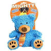 MIGHTY® - Plush Dog Toy - Soft Microfiber Fabric with Squeaky Ball Core for Tug & Fetch - Bloomer the Bear