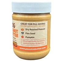 Poochie Butter - All Natural Peanut Butter for Dogs – with Flaxseed & Pumpkin for Digestion