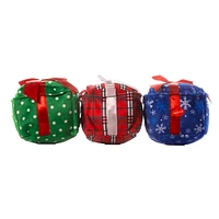 Patchwork - Pricklet Plush Dog Toy - Soft & Interactive with Hidden Rubber Ball - Christmas Present