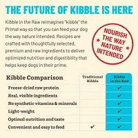 Primal - Kibble in the Raw Dog Food - Premium Freeze Dried Raw Nutrition with Whole Ingredients - Fish & Pork Recipe