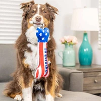 - Power Plush Dog Toy - Soft with Squeaker & Crinkle for Interactive Play - Lil’ Firecracker Bone