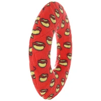 MIGHTY® - Dog Toy - Soft Fleece Ring with Squeaker for Interactive Play - Hotdog