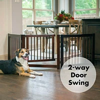 Primetime Petz - Pet Gate - 360 with Door Walnut