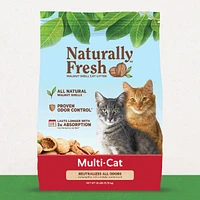 Naturally Fresh - Clumping Walnut Shell Cat Litter - Low Dust & Superior Odor Control - Multi Cat