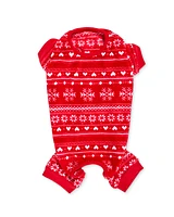 Hotel Doggy - Dog Pajamas - Christmas Snowflake Plush Onesie