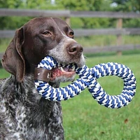 Tall Tails - Rope Toy - Navy Braided Infinity Tug