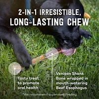 ZIWI Peak - Gently Air Dried Natural Dog Chew – Long Lasting & High Protein Whole Deer Shank Bone