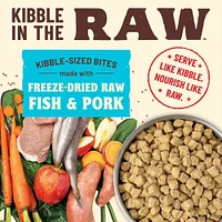 Primal - Kibble in the Raw Dog Food - Premium Freeze Dried Raw Nutrition with Whole Ingredients - Fish & Pork Recipe