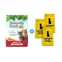 Naturally Fresh - Clumping Walnut Shell Cat Litter - Low Dust & Superior Odor Control - Multi Cat