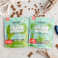 Polkadog - Green Monstah Bones Treats for Dogs & Cats - High Protein & Vitamin Rich - Green Crab & Kelp Recipe