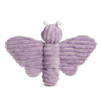 HuggleHounds - Durable Soft Corduroy Plush Dog Toy - Bella Butterfly - Squeaky & Crinkle