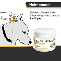 Silver Honey - Rapid Ear Care Vet Strength Wipes – Antibacterial Gentle Ear Cleaning for Dogs & Cats