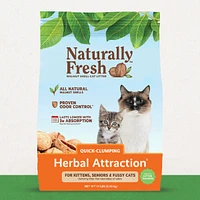 Naturally Fresh - Quick Clumping Walnut Shell Cat Litter - Herbal Attraction Formula - Kittens,  Seniors & Fussy Cats