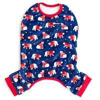 Hotel Doggy - Dog Pajamas - Navy Bears Cozy Plush Onesie