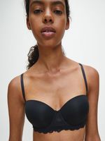 Brasier Calvin Klein Seductive Comfort Strapless Mujer Negro