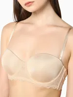 Brasier Calvin Klein Seductive Comfort Strapless Mujer Beige