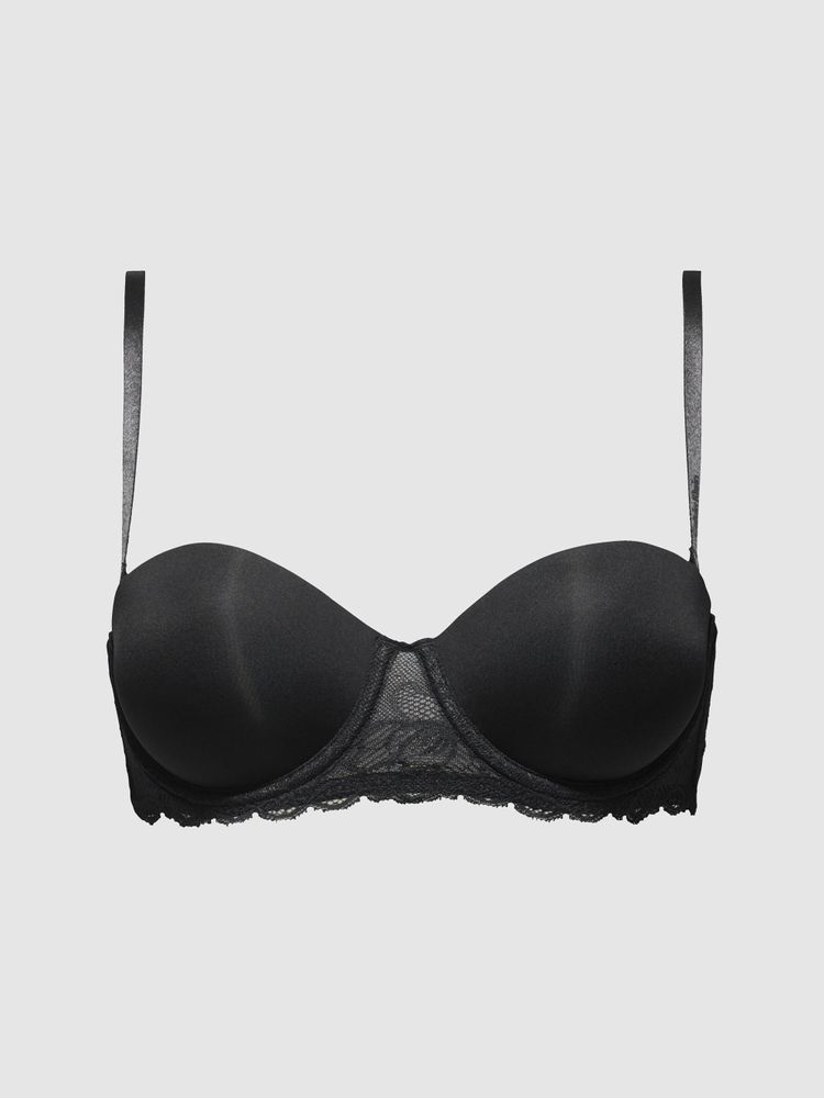 Brasier Calvin Klein Seductive Comfort Strapless Mujer Negro