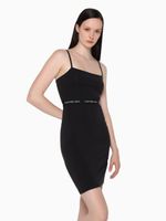 Vestido Calvin Klein Mini Tirantes Carrusel Mujer Negro