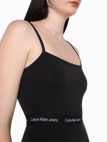 Vestido Calvin Klein Mini Tirantes Carrusel Mujer Negro