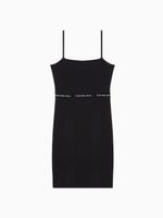 Vestido Calvin Klein Mini Tirantes Carrusel Mujer Negro