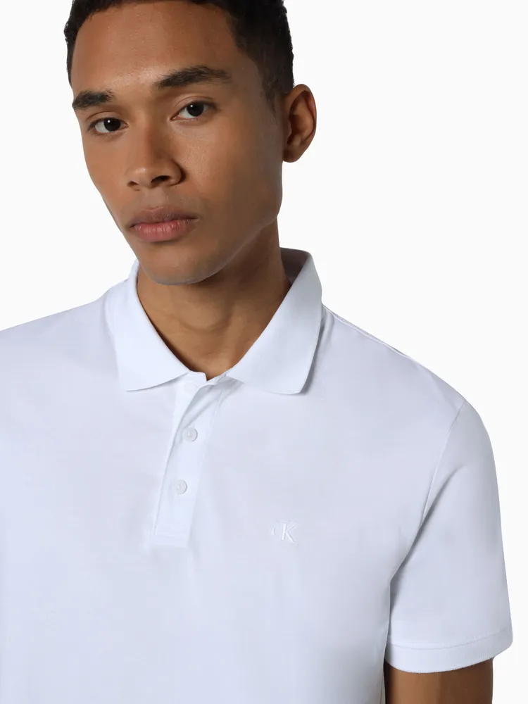 Polo Calvin Klein Algodón con Logo Hombre Blanco