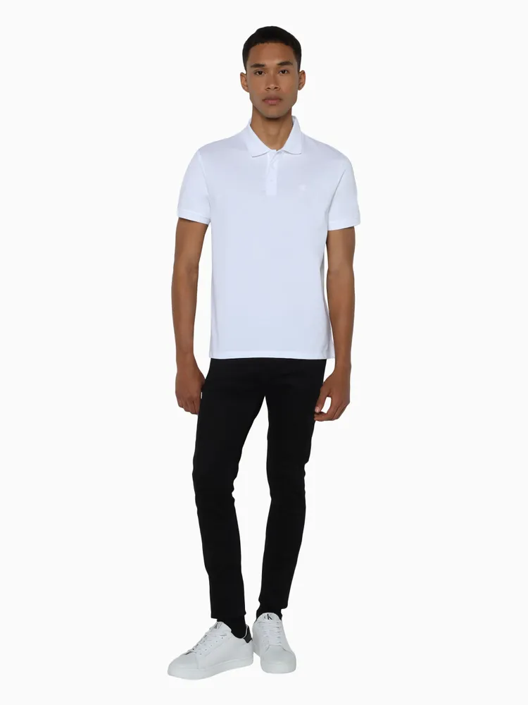 Polo Calvin Klein Algodón con Logo Hombre Blanco