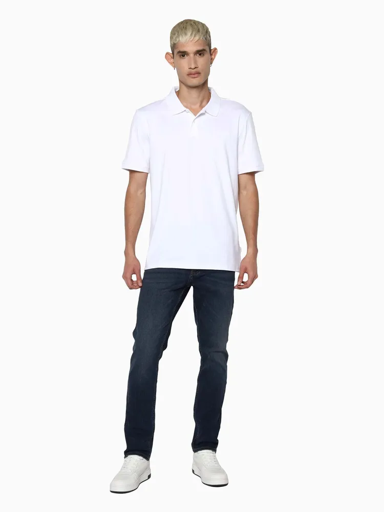 Polo Calvin Klein Algodón Logo Hombre Blanco