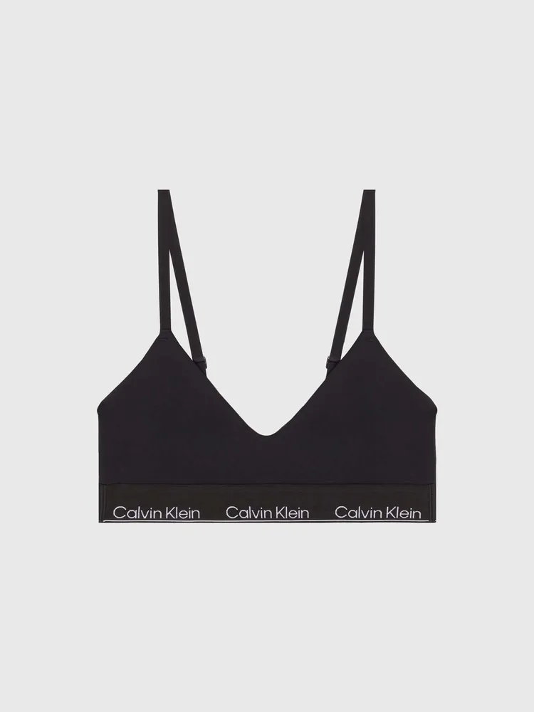 Modern Cotton Performance Unlined Triangle Bralette by Calvin Klein Online, THE ICONIC