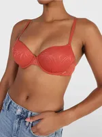 Brasier Calvin Klein Lightly Lined Demi Mujer Naranja