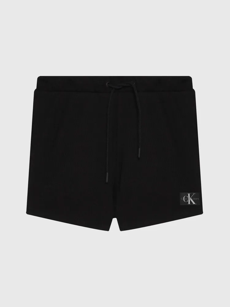 Short Calvin Klein Acanalado Mujer Negro