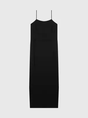Vestido Calvin Klein Midi Tirantes Mujer Negro