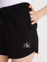 Short Calvin Klein Acanalado Mujer Negro