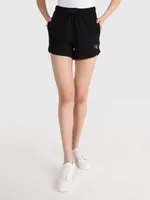 Short Calvin Klein Acanalado Mujer Negro