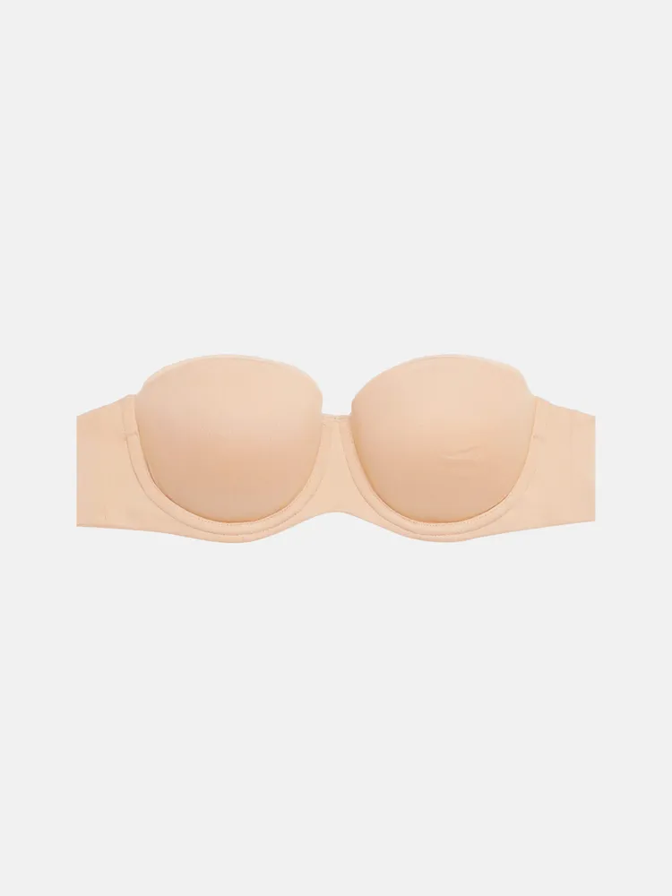 Brasier Calvin Klein Strapless Mujer Beige