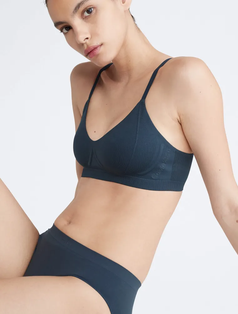 Brasier Calvin Klein Push Up Mujer Azul