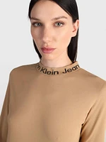 Playera Calvin Klein Mujer Beige