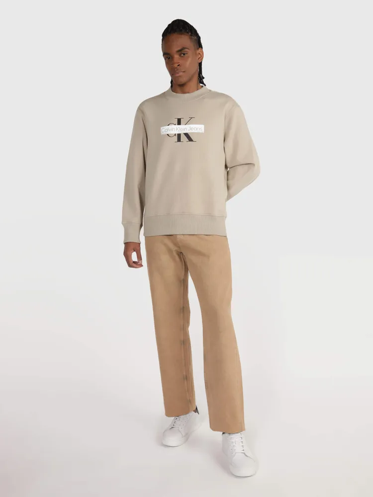 Sudadera Calvin Klein Hombre Beige