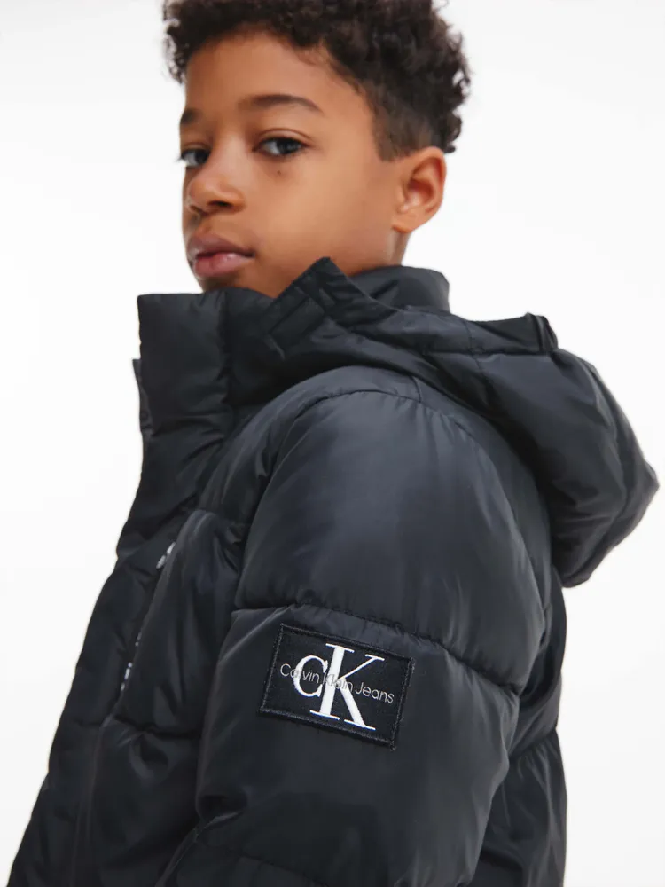 Chamarra Calvin Klein Puffer Niño Negro