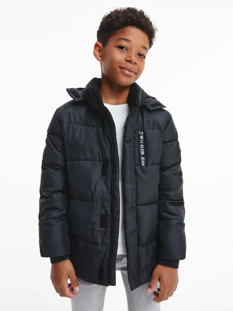 Chamarra Calvin Klein Puffer Niño Negro