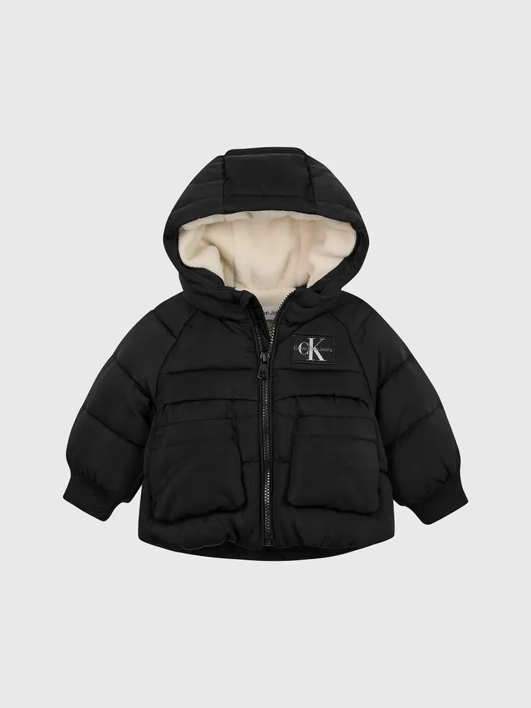 Chamarra Calvin Klein Puffer Bebé Negro