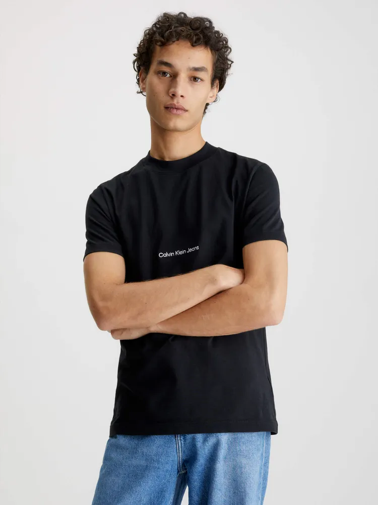 Playera Calvin Klein Slim Hombre Negro