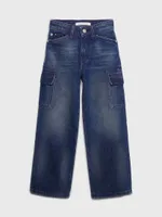 Jeans Calvin Klein Wide Leg Niño Azul