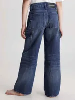 Jeans Calvin Klein Wide Leg Niño Azul