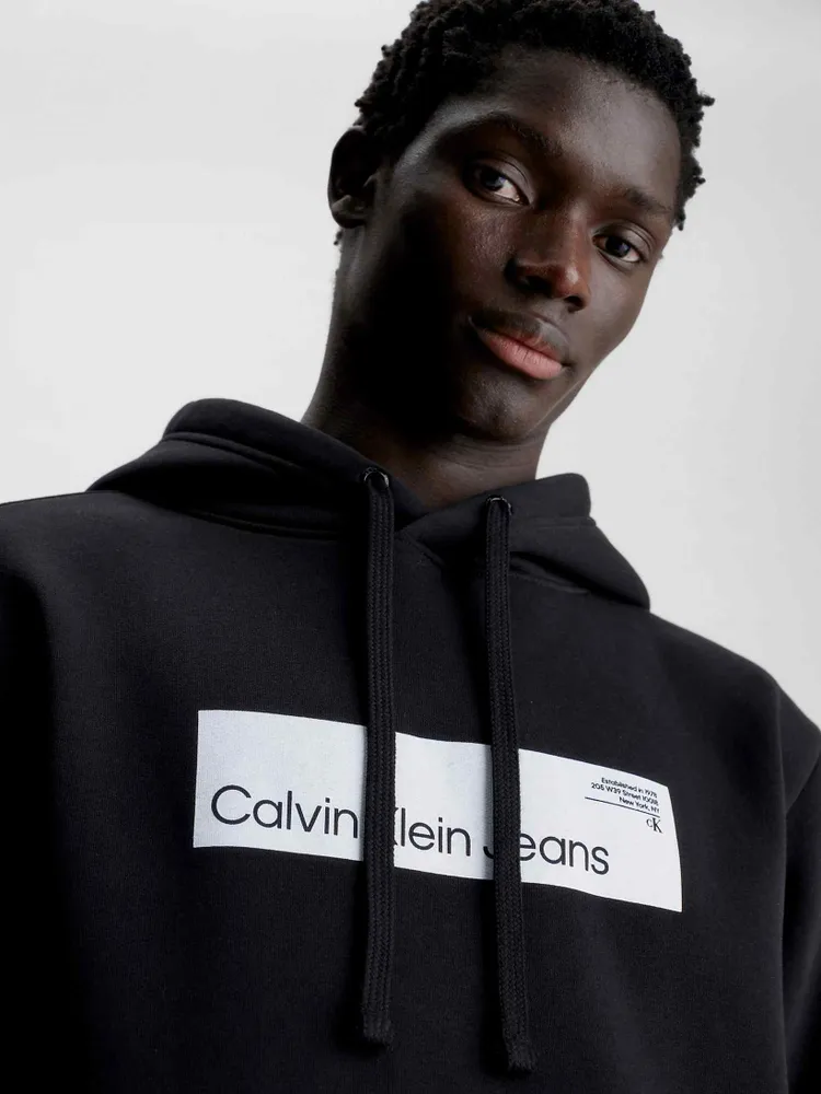 Calvin Klein Sudadera Acid Wash Hoodie Black Negra Hombre