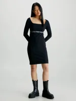 Vestido Calvin Klein Corto con Carrusel Mujer Negro