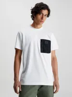 Playera Calvin Klein Bolsillo Hombre Blanco