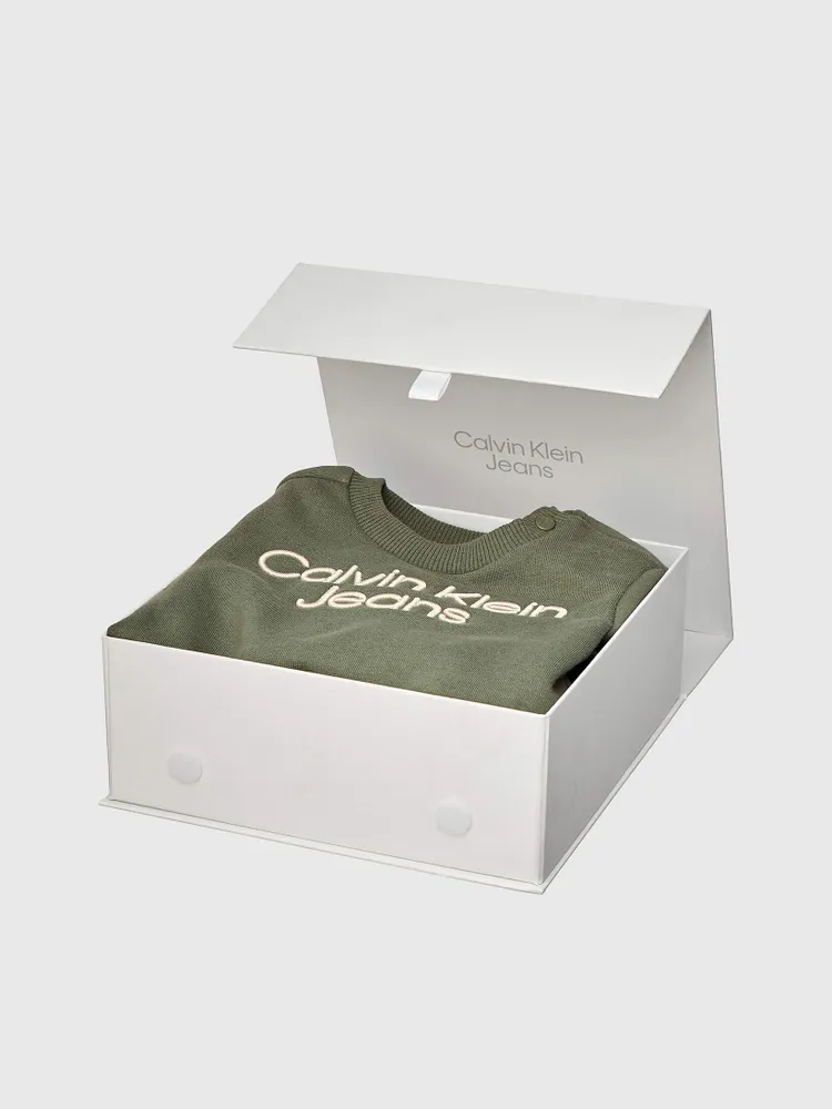 Set Calvin Klein de Sudadera con Pants Bebé Verde