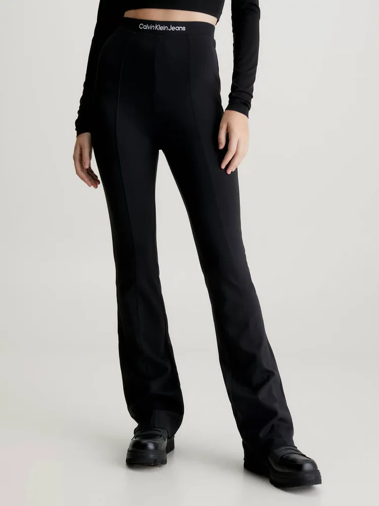 Pantalones Calvin Klein Acampanados Mujer Negro