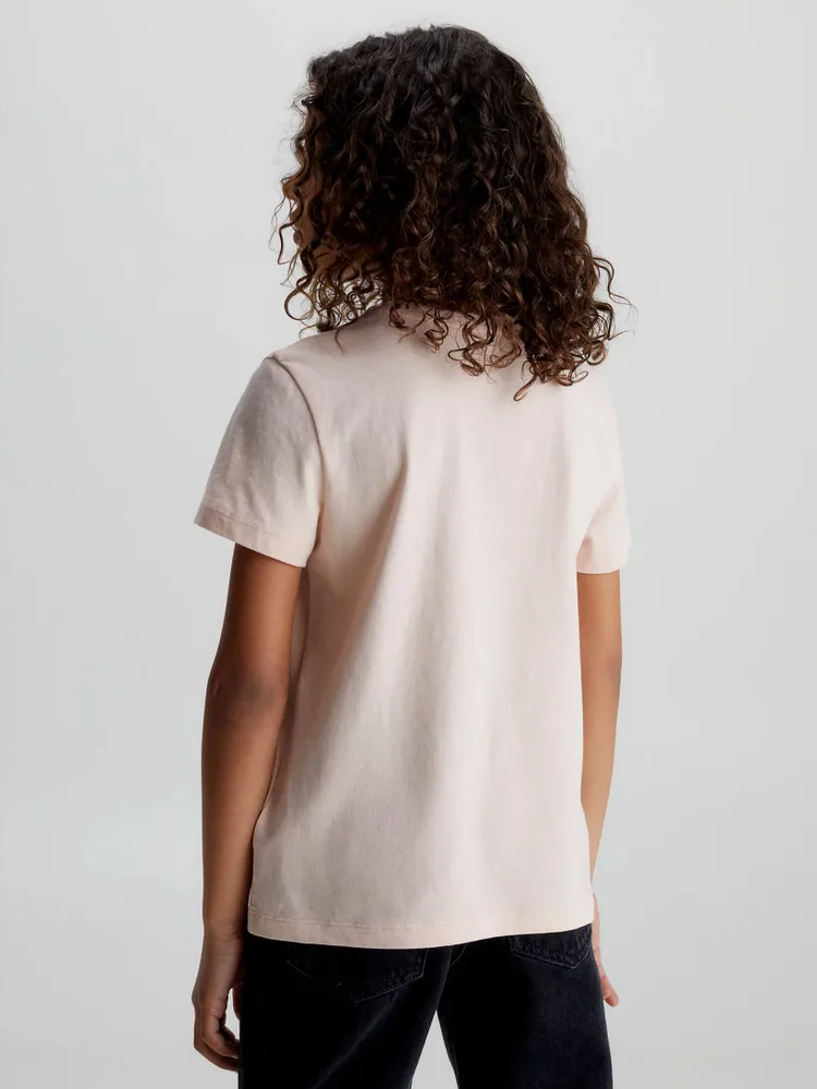 Playera Calvin Klein Boxy Niña Rosa